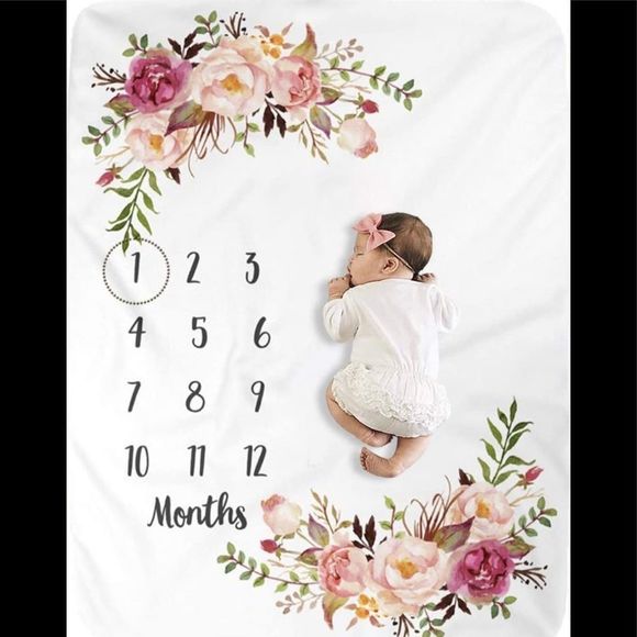 Baby Milestone Blanket - Picture 1 of 3